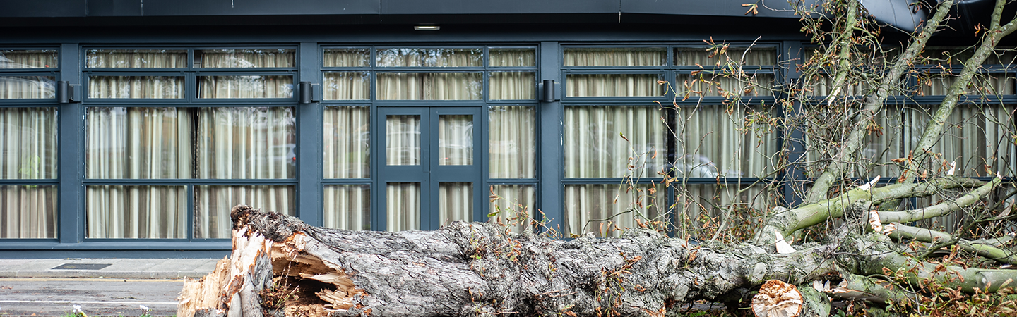 Stormschade aan appartement