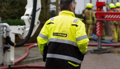 Stichting Salvage aanwezig bij woningbrand